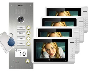 Genway Muse Keyfob Reader 4-Flat Video Entry System