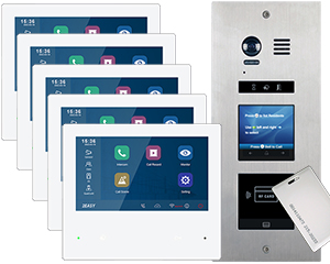 5-Flat Door Entry System Vosper Keyfob Reader Mobile App