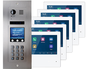5-Flat Door Entry Vulcan Touchscreen and Keypad Mobile App