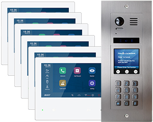 6-Flat Door Entry Vulcan Touchscreen and Keypad Mobile App