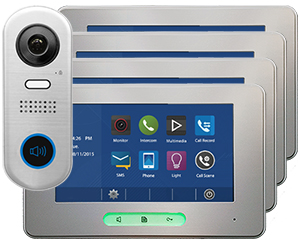 2-Easy Alecto Slim Doorbell 4-Monitor Door Entry Kit