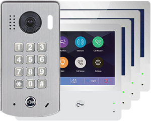 2-Easy WiFi IP 4-Monitor Door Entry Kit Keypad Doorbell