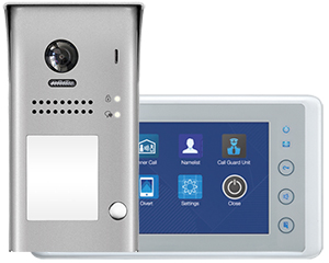 2-Easy Cronus White 1-Monitor Door Entry Kit Surface Doorbell