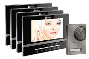 Genway Luna 4-Monitor Video Door Entry Kit 2-wire series