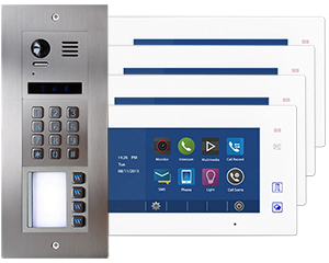4-Flat Direct Call Keypad Vulcan Door Entry System Aura Monitors