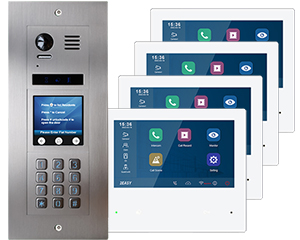 4-Flat Door Entry Vulcan Touchscreen and Keypad Mobile App