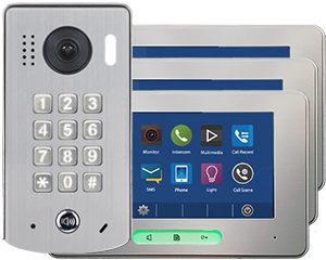 2-Easy Alecto 3-Monitor Door Entry Kit Keypad Doorbell