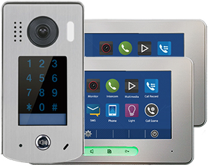 2-Easy Alecto 2-Monitor Door Entry Kit Touchscreen Keypad Doorbell