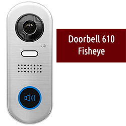 2-Easy Doorbell Model DT610 Fisheye Aluminium Surface Mount