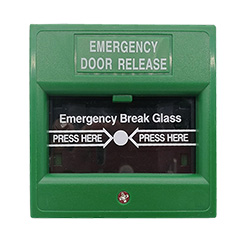 Sesame SAGreen Exit Button with Breakable Glass