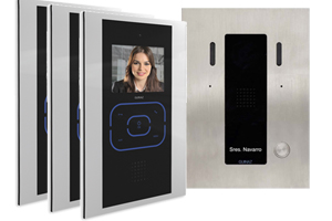 Guinaz 3-Monitor Tactile Black Image Recording Door Entry Kit