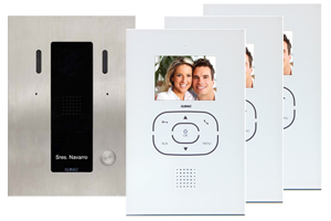 Guinaz 3-Monitor Tactile White Image Recording Door Entry Kit