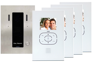 Guinaz 4-Monitor Tactile White Video Door Entry System