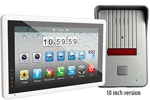 Qualvision Sonata White 10-inch 1-Monitor Door Intercom Surface Doorbell