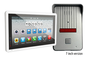 Qualvision Sonata White 7-inch 1-Monitor Door Intercom Surface Doorbell
