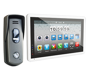 Qualvision Sonata White 7-inch 1-Monitor Door Intercom Slim Doorbell