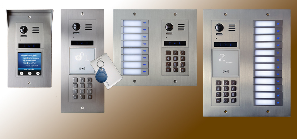 Vulcan DT821 flats doorbell with keypad and proximity reader bespoke